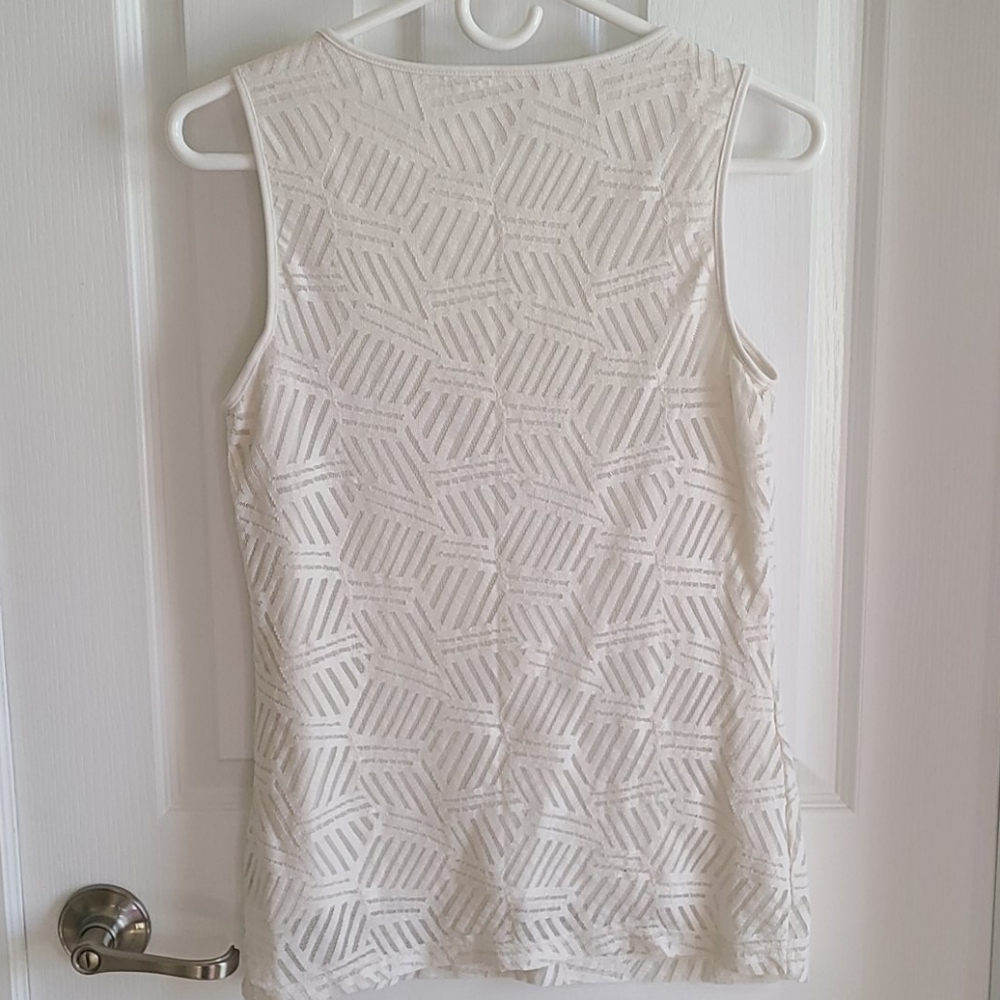 Geometric patterned Cream Tank - Picture 4 of 4